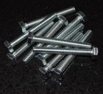 1/4" UNC x 2" Zinc Plated BZP Full Thread Steel Hexagon Set Screw 4921